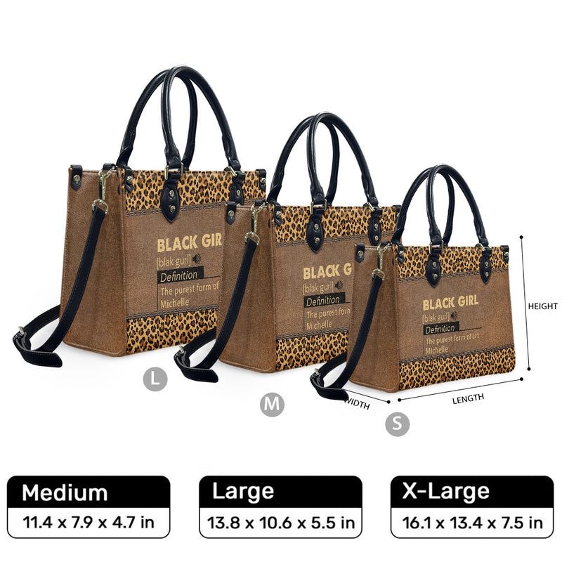 Size comparison illustration of Medium, Large and XL bags