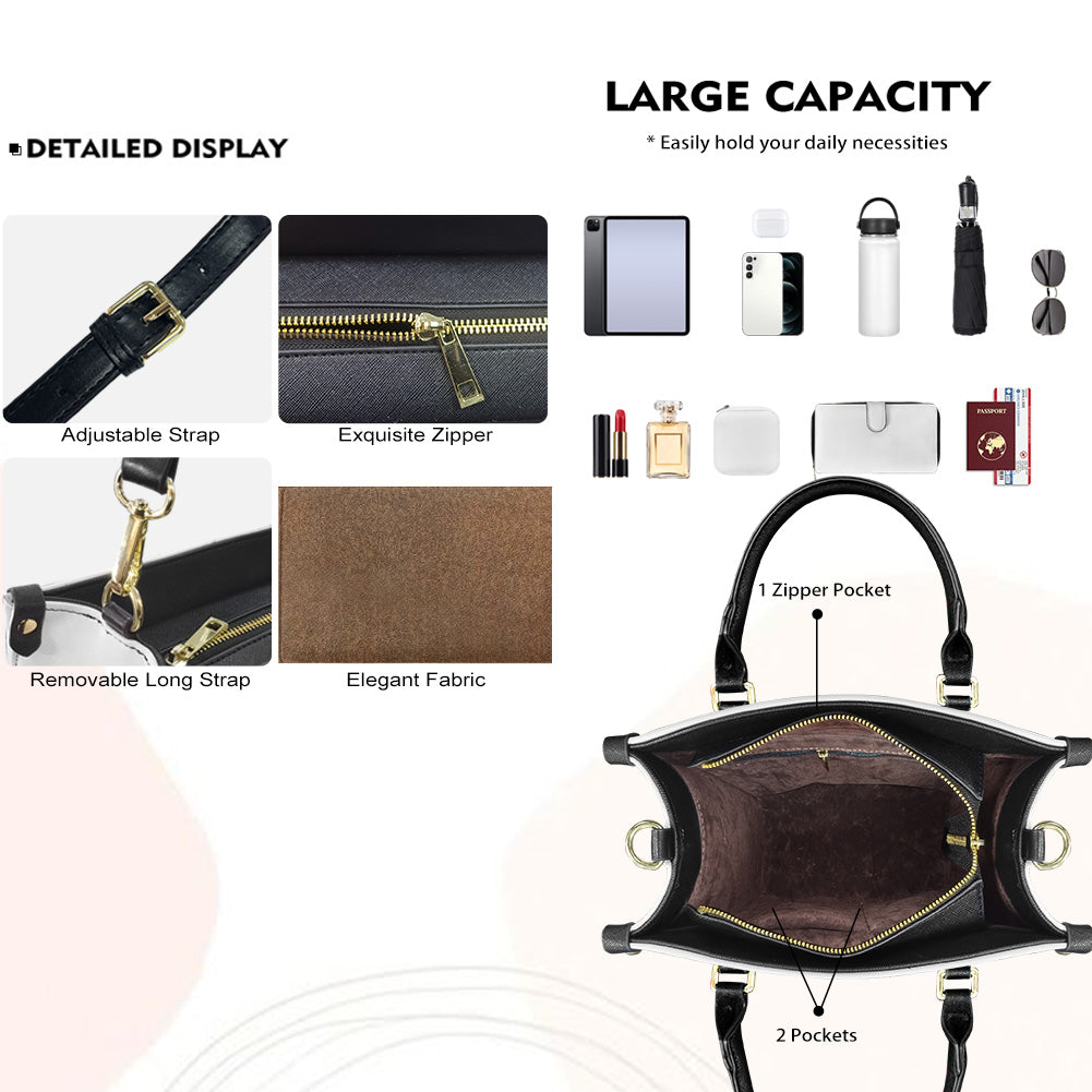 Black Girl (Brown Leopard) - Personalized Leather Handbag YA1-Ha