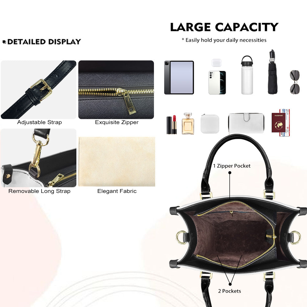 Blessed Is She Who Has Believed That The Lord Would Fulfill His Promises To Her (Cream) - Personalized Leather Handbag YA1-Ha