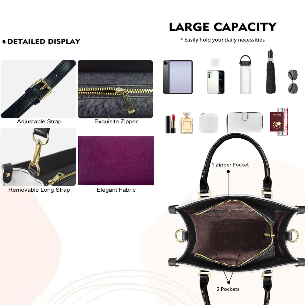 I Am (Pink Purple) - Personalized Leather Handbag YA1-Ha