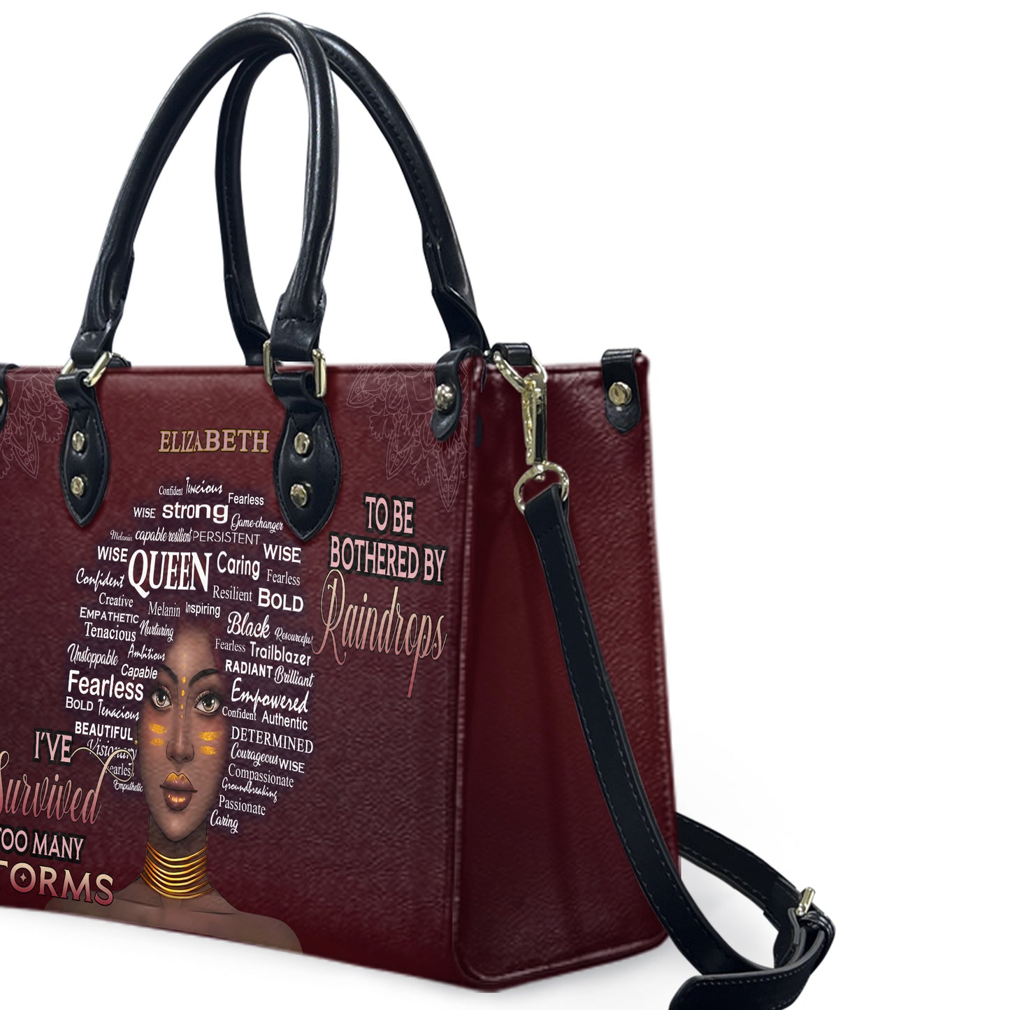 I've Survived Too Many Storms (Maroon) - Personalized Leather Handbag YA1-Ha