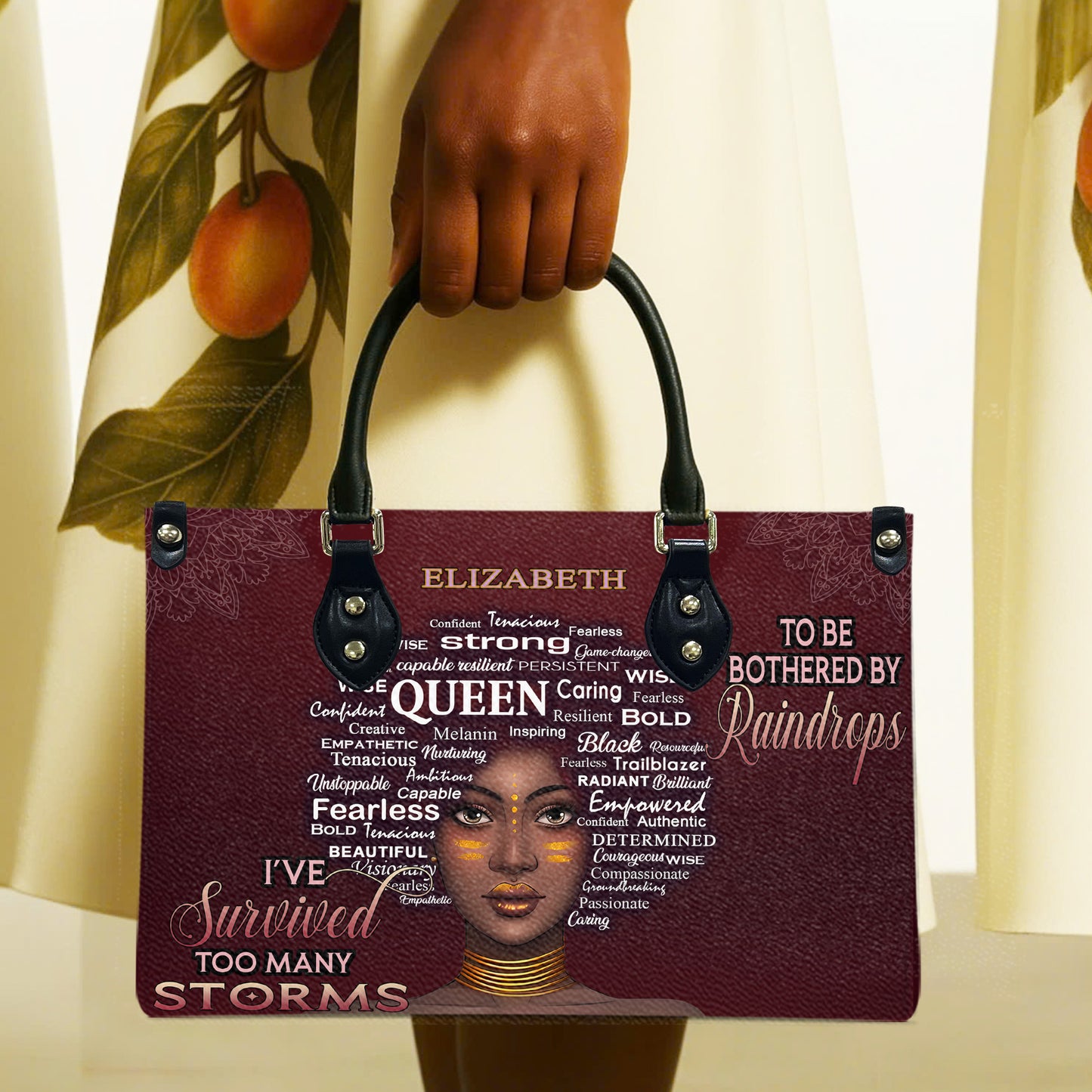 I've Survived Too Many Storms (Maroon) - Personalized Leather Handbag YA1-Ha