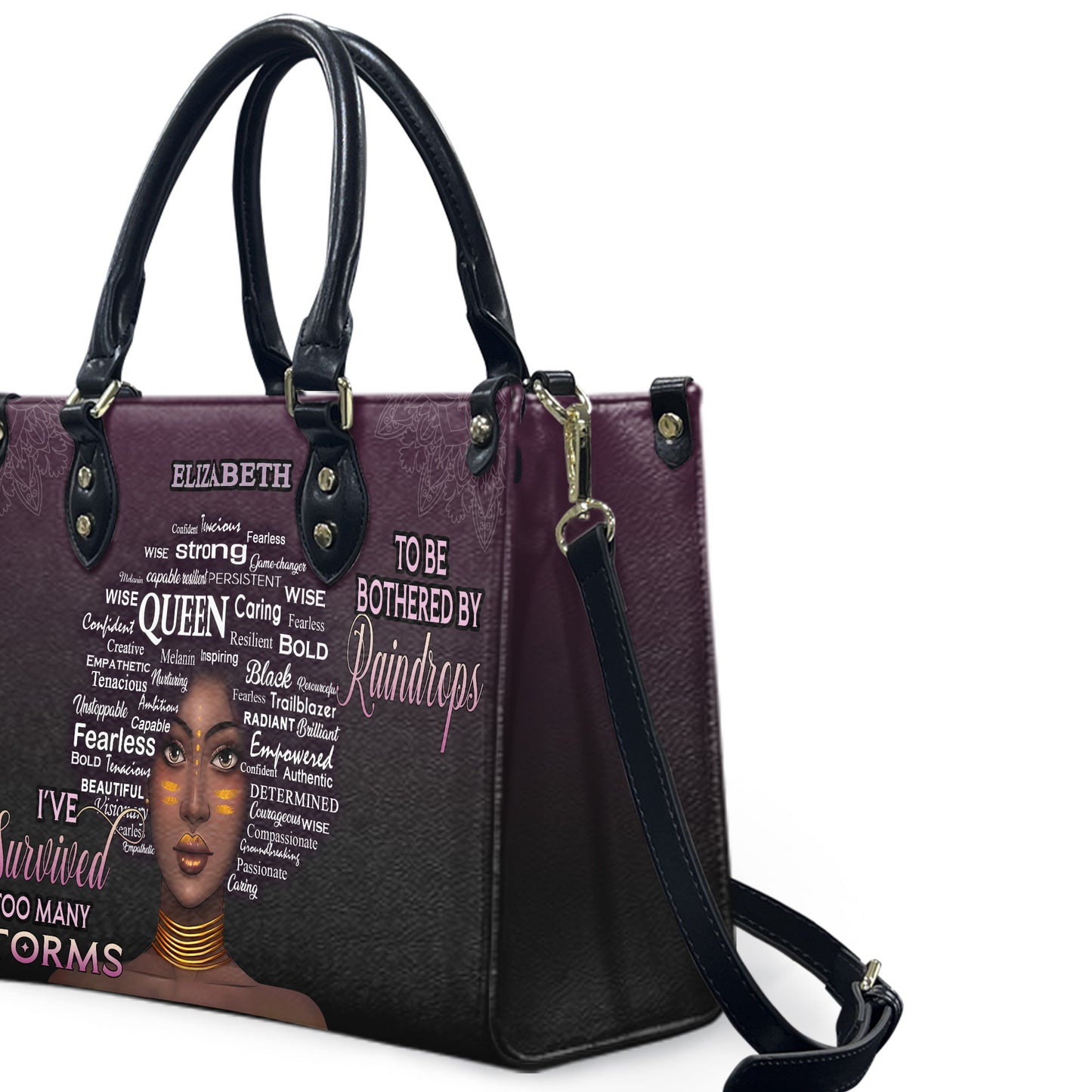 I've Survived Too Many Storms (Purple) - Personalized Leather Handbag YA1-Ha