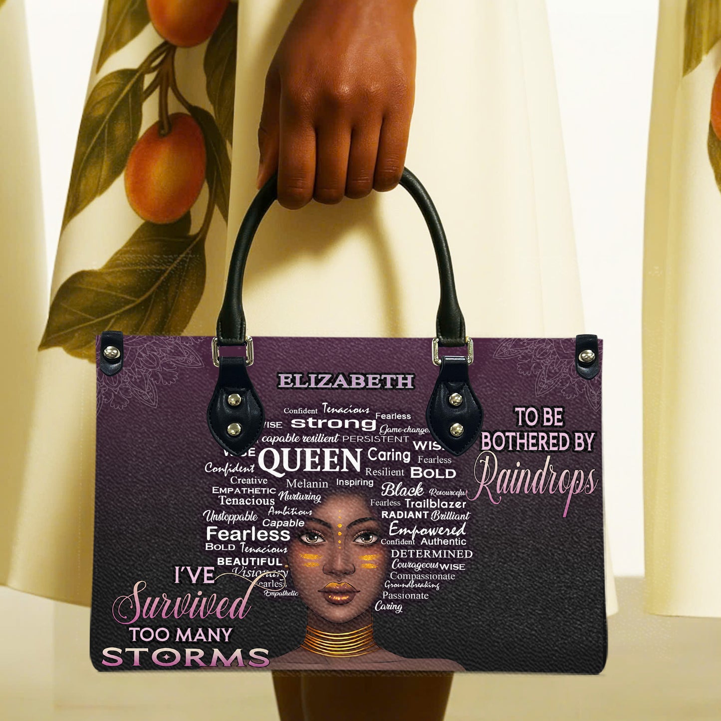I've Survived Too Many Storms (Purple) - Personalized Leather Handbag YA1-Ha