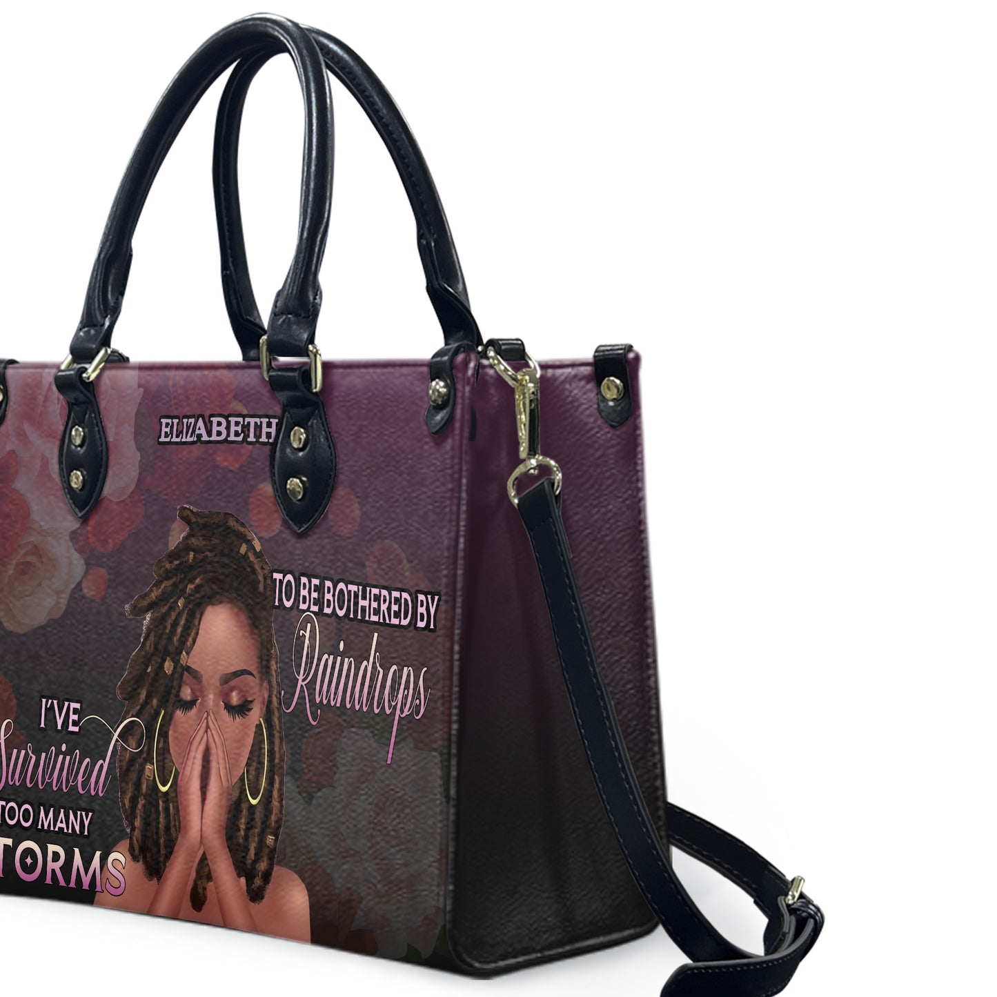 I've Survived Too Many Storms (Purple) - Personalized Leather Handbag YA2-Ha