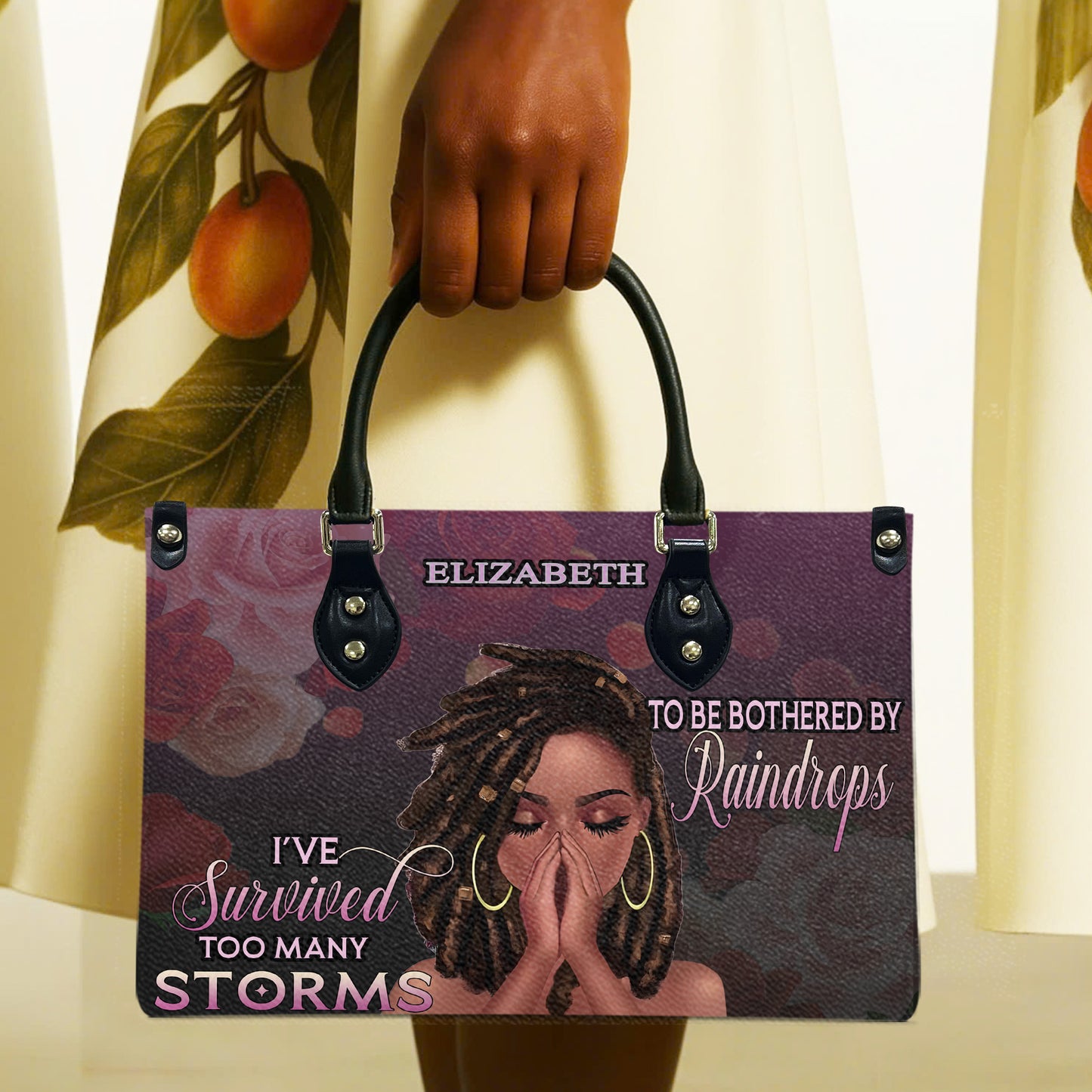 I've Survived Too Many Storms (Purple) - Personalized Leather Handbag YA2-Ha