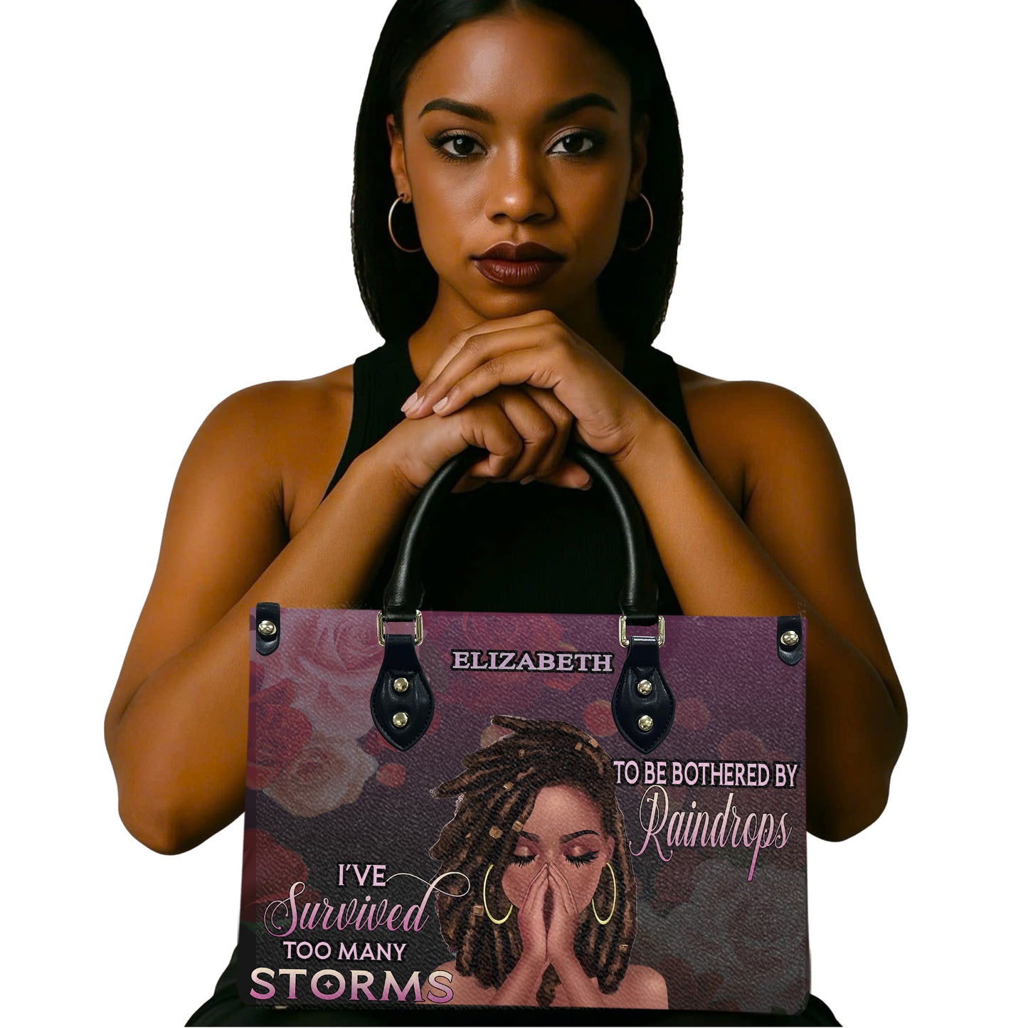 I've Survived Too Many Storms (Purple) - Personalized Leather Handbag YA2-Ha