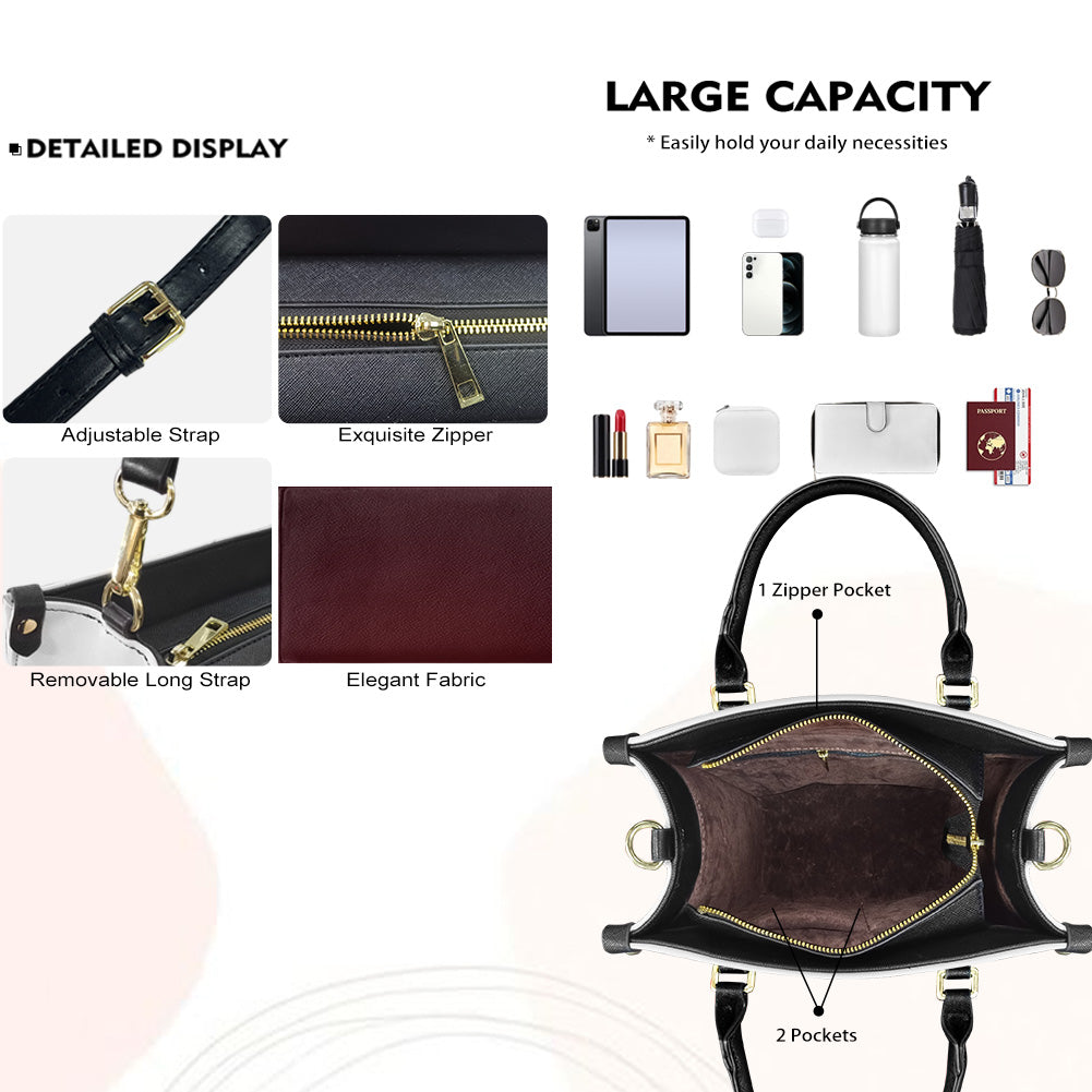 Queen (Maroon) - Personalized Leather Handbag YA1-Ha