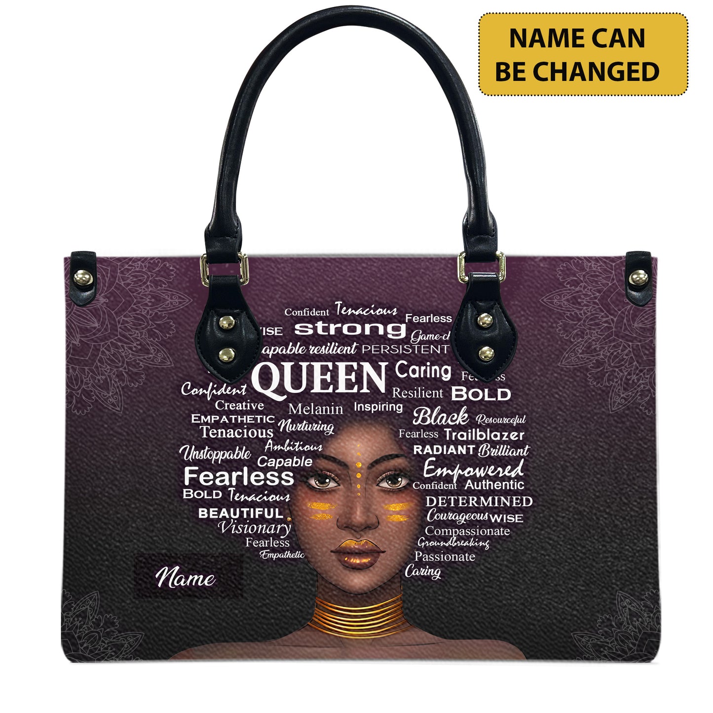 Queen (Purple) - Personalized Leather Handbag YA1-Ha