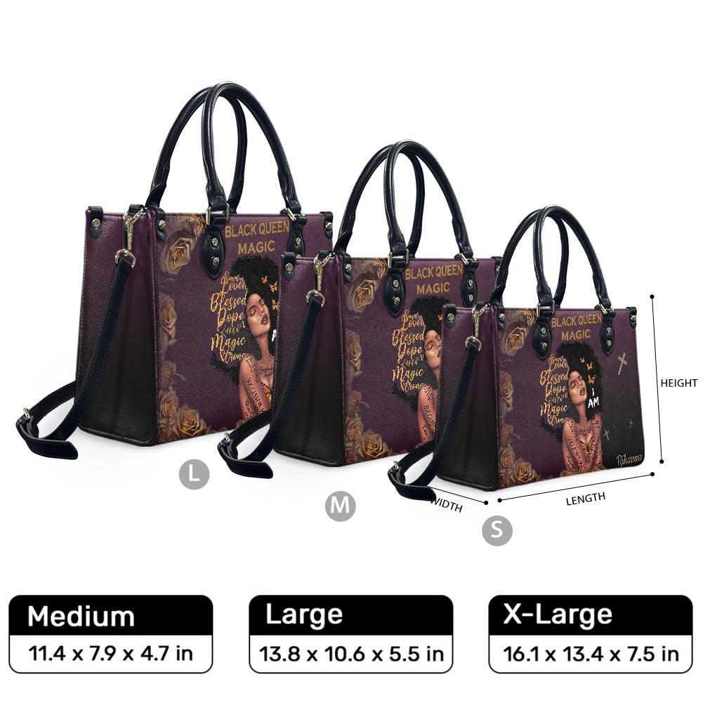 Queen (Purple) - Personalized Leather Handbag YA2-Ha
