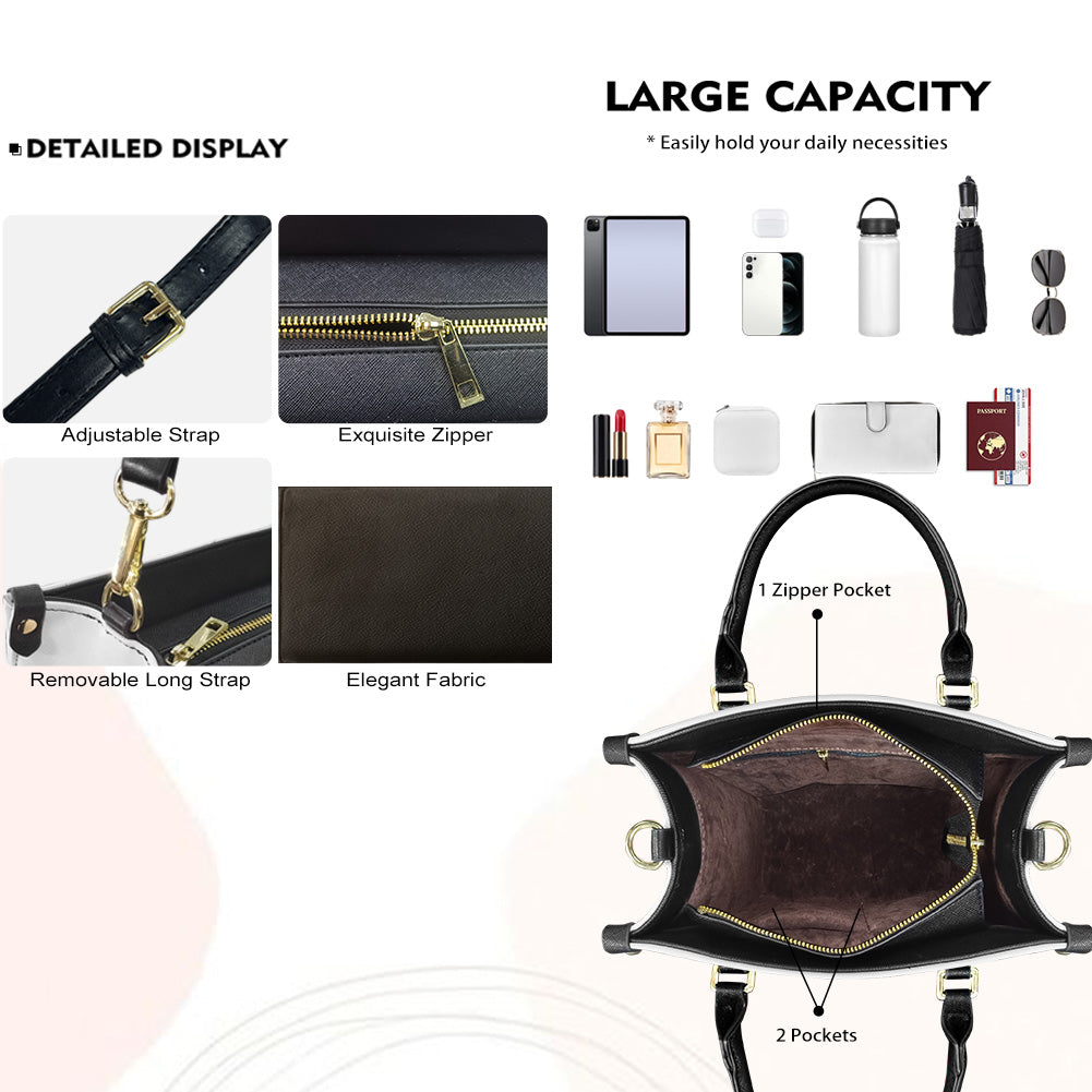 Queen (Dark Brown) - Personalized Leather Handbag YA3-Ha