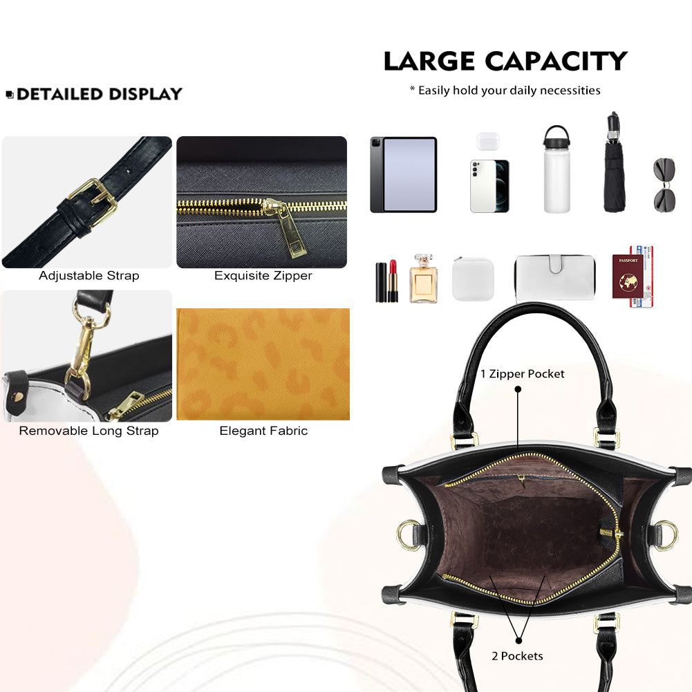 She Designed A Life She Loved (Leopard) - Personalized Leather Handbag YA1-Ha