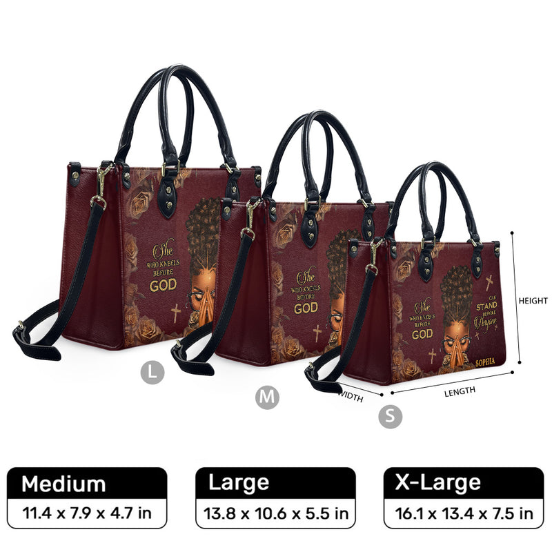 Size comparison illustration of Medium, Large and XL bags