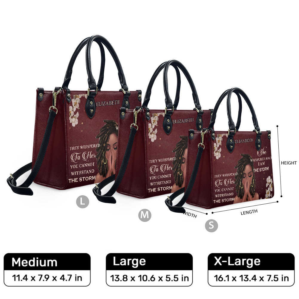 They Whispered To Her (Maroon 2) - Personalized Leather Handbag YA1-Ha