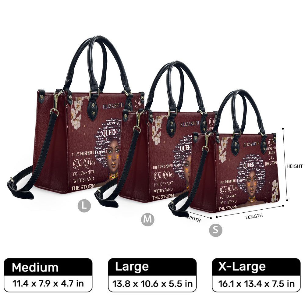 They Whispered To Her (Maroon) - Personalized Leather Handbag YA2-Ha