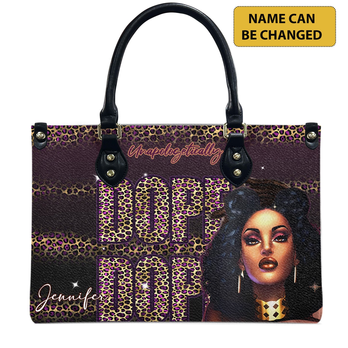Unapologetically Dope (Purple) - Personalized Leather Handbag YA1-Ha