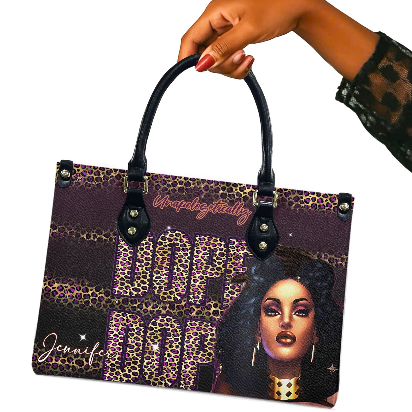 Unapologetically Dope (Purple) - Personalized Leather Handbag YA1-Ha