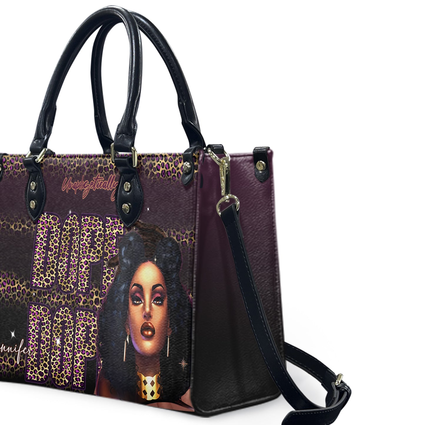 Unapologetically Dope (Purple) - Personalized Leather Handbag YA1-Ha