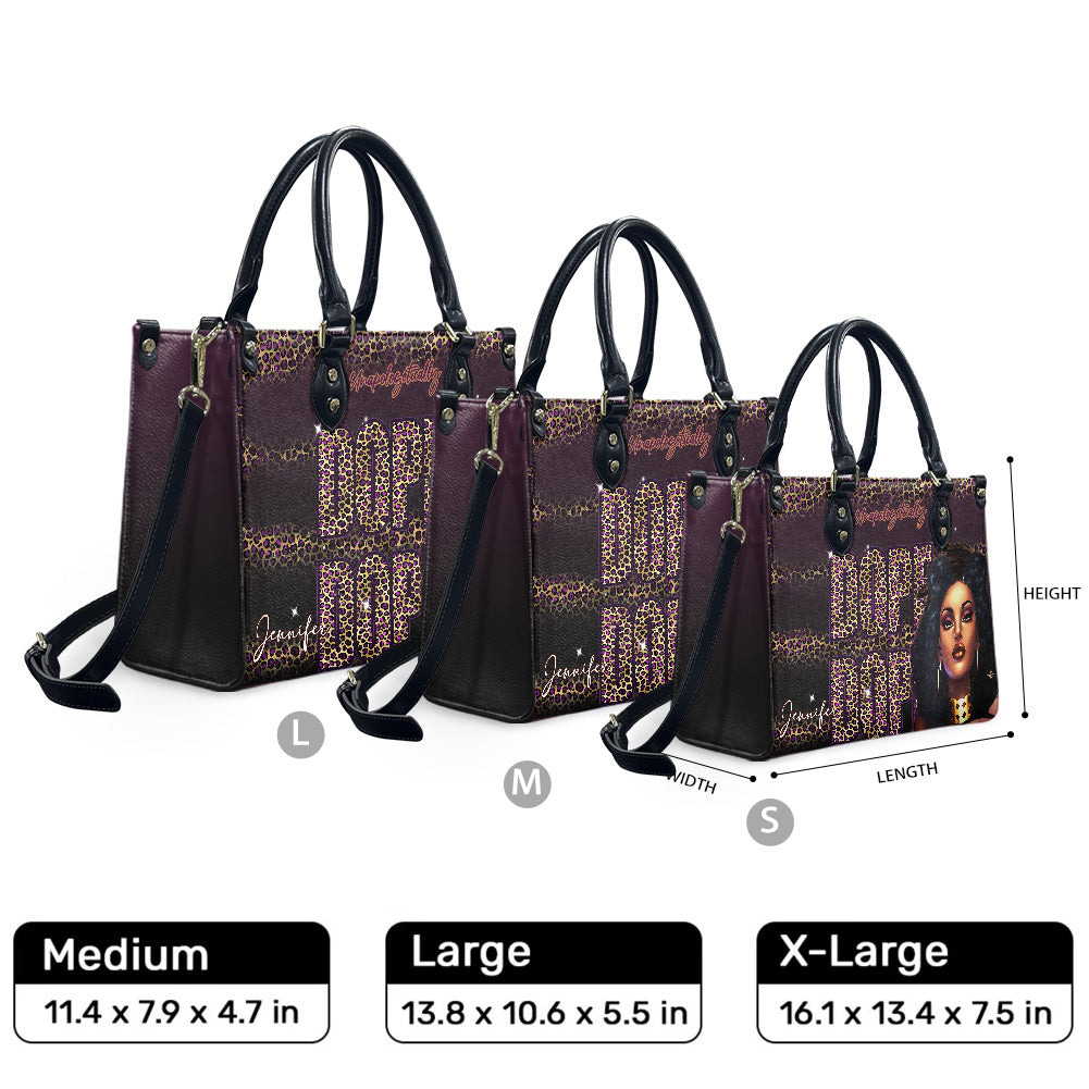 Unapologetically Dope (Purple) - Personalized Leather Handbag YA1-Ha