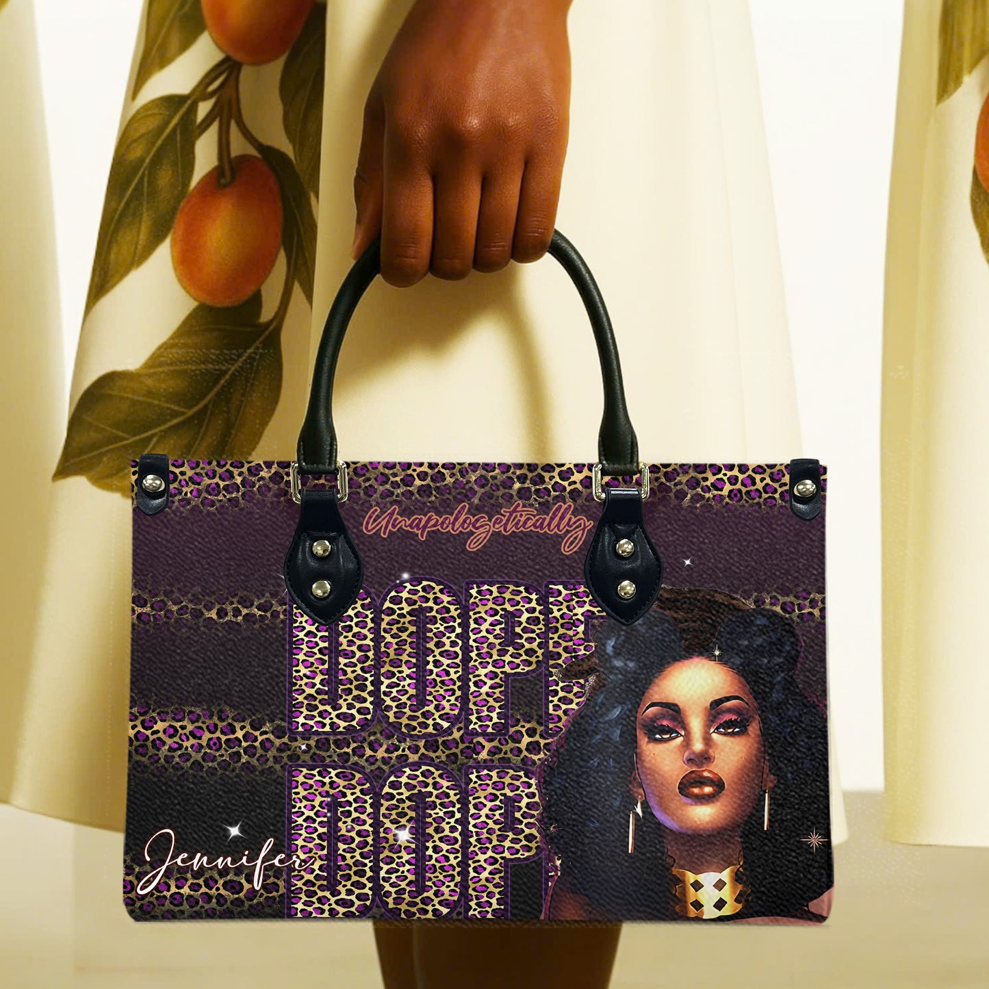 Unapologetically Dope (Purple) - Personalized Leather Handbag YA1-Ha