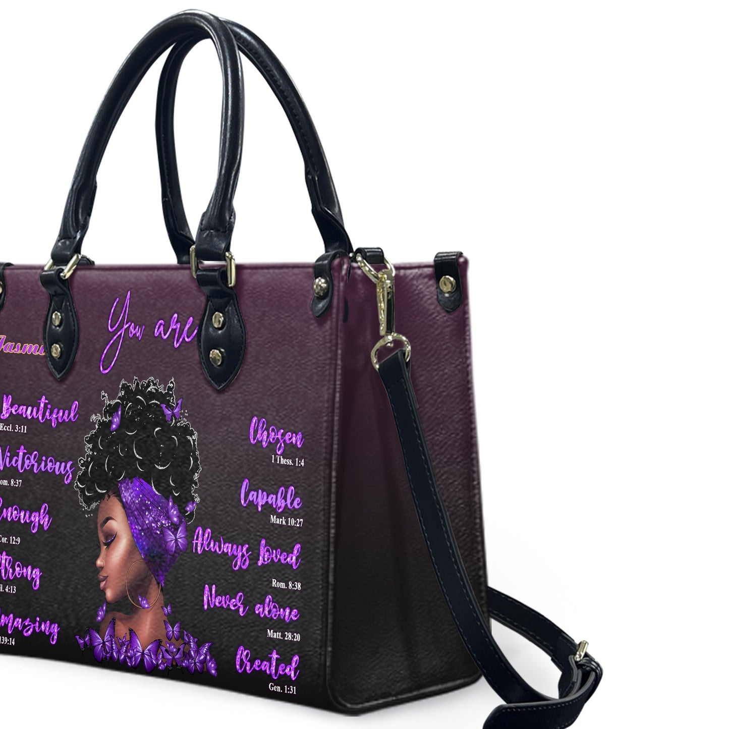 You Are (Purple) - Personalized Leather Handbag YA1-Ha
