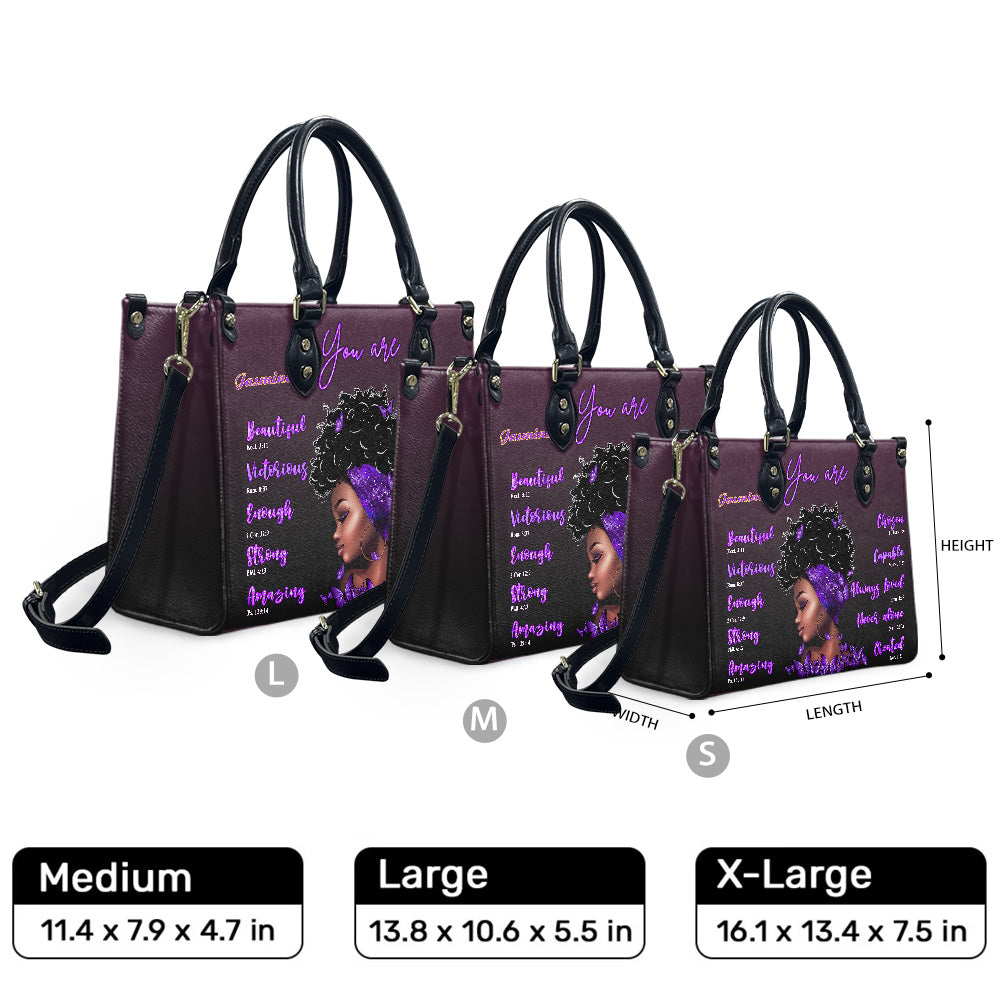 You Are (Purple) - Personalized Leather Handbag YA1-Ha