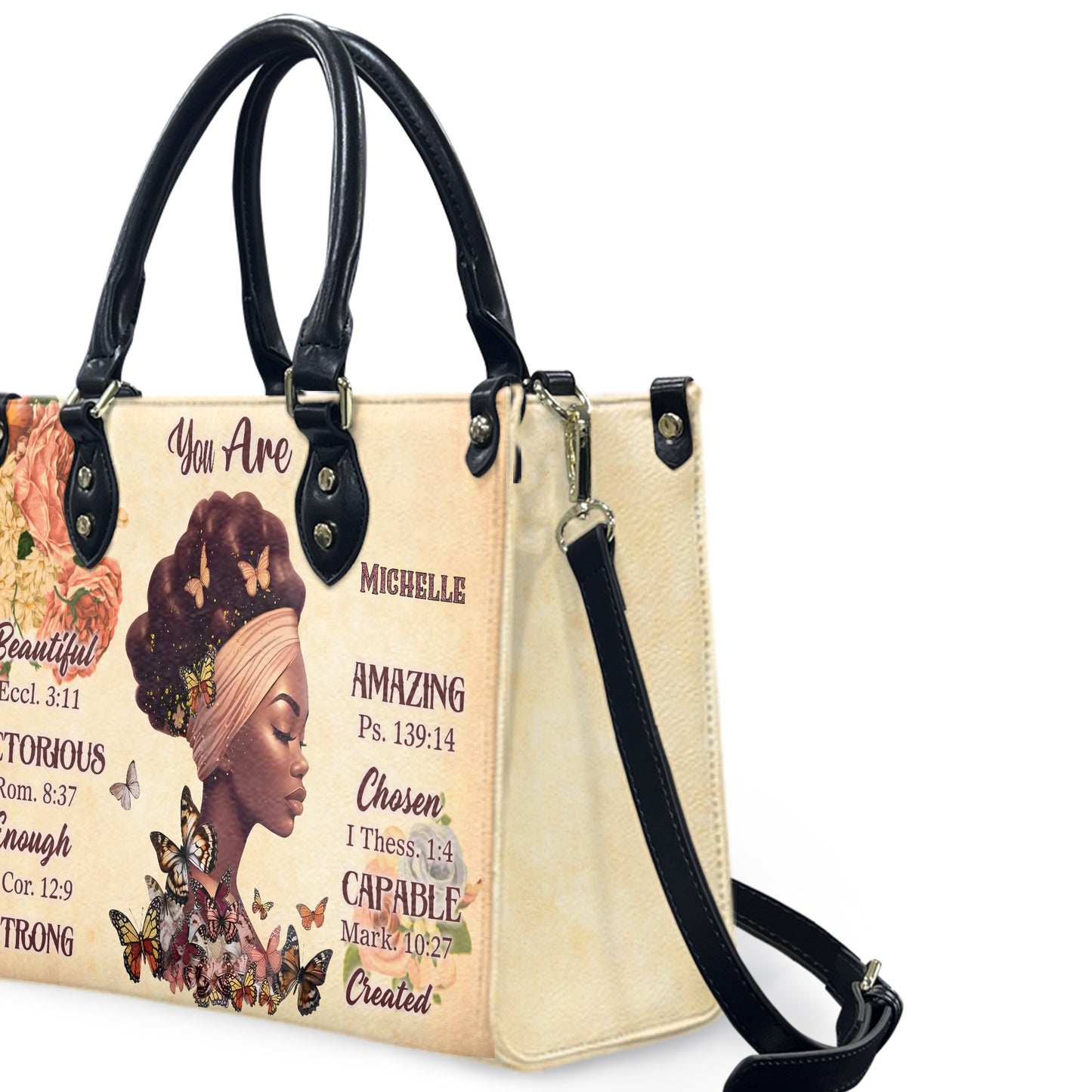 You Are (Cream) - Personalized Leather Handbag YA2-Ha