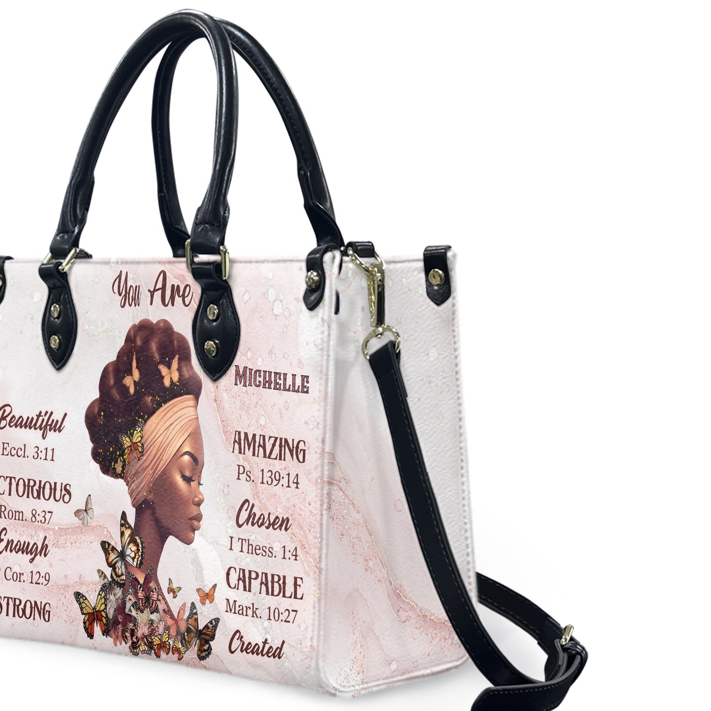 You Are (Pink Pastel) - Personalized Leather Handbag YA2-Ha
