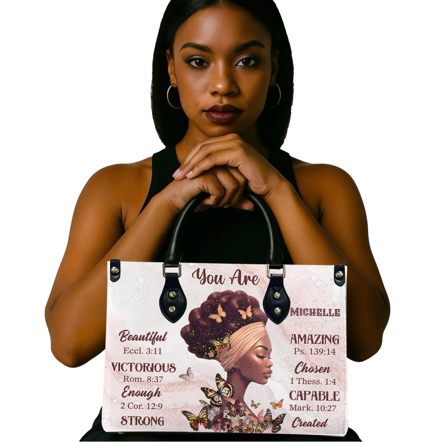 You Are (Pink Pastel) - Personalized Leather Handbag YA2-Ha