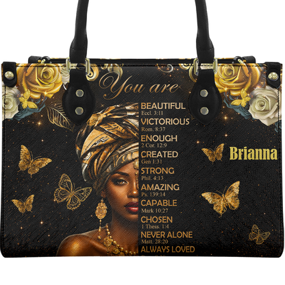 Personalized You Are – V2 Leather Handbag — A09 product image