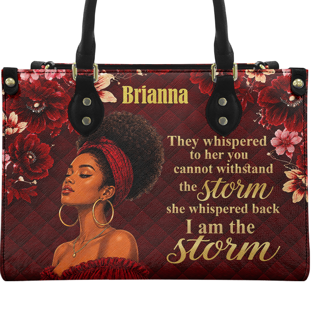 Personalized I Am The Storm – V1 Leather Handbag — A09 product image