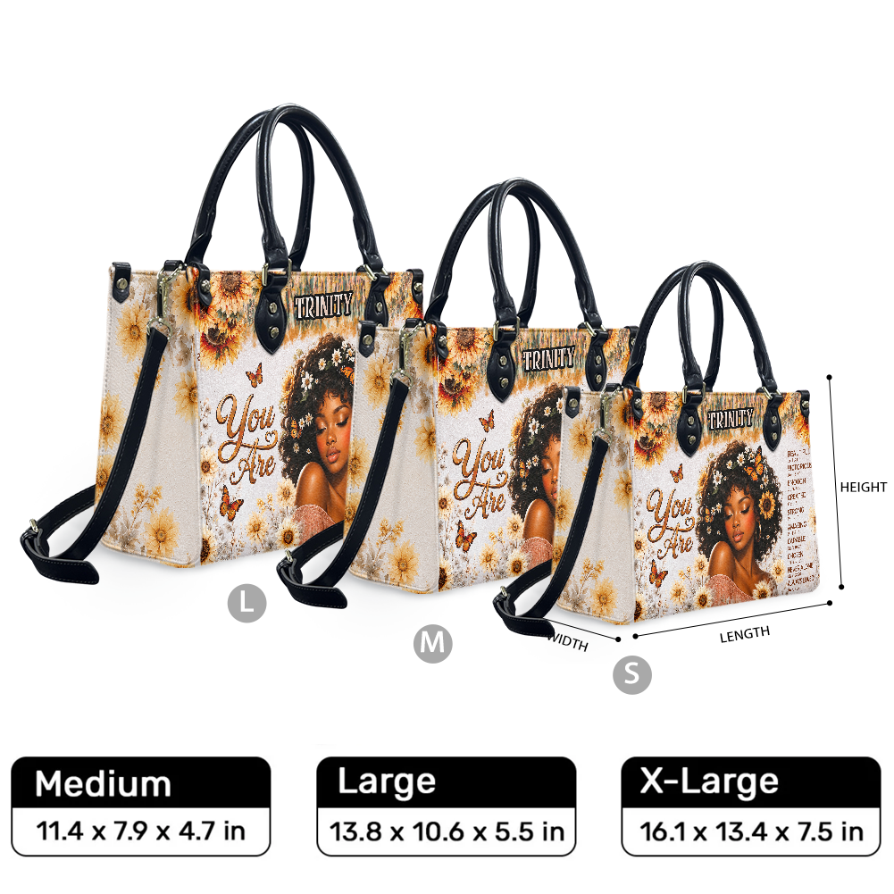 Personalized You Are – V1 Leather Handbag — F01 product image