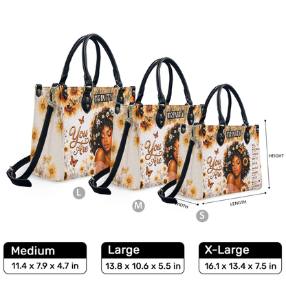 Personalized You Are – V1 Leather Handbag — F01 product image