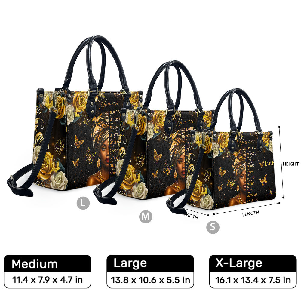 Personalized You Are – V2 Leather Handbag — F01 product image