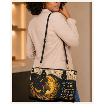 Personalized A Child Of God – V2 Leather Handbag — C06 product image