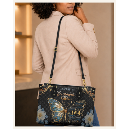 Personalized Birth Month Girl Leather Handbag — C06 product image