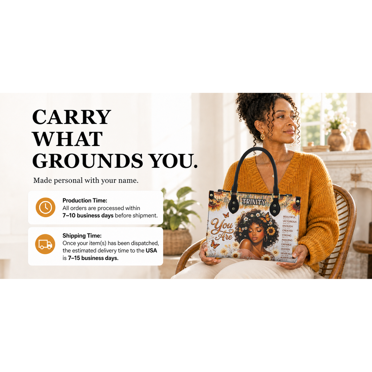 Personalized You Are – V1 Leather Handbag — I2X1 product image