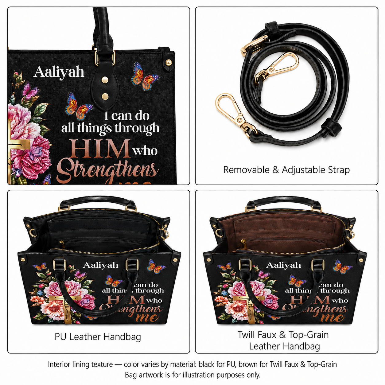 Personalized You Are – V1 Leather Handbag — B09 product image
