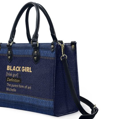 Black Girl (Denim) - Personalized Leather Handbag YA1-Ha
