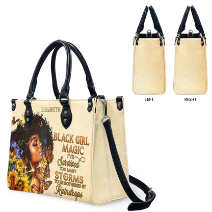 Black Girl Magic (Cream 1) - Personalized Leather Handbag YA1-Ha