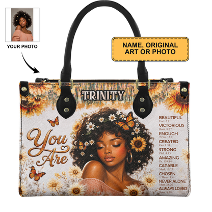 Personalized You Are – V1 Leather Handbag — D13 product image