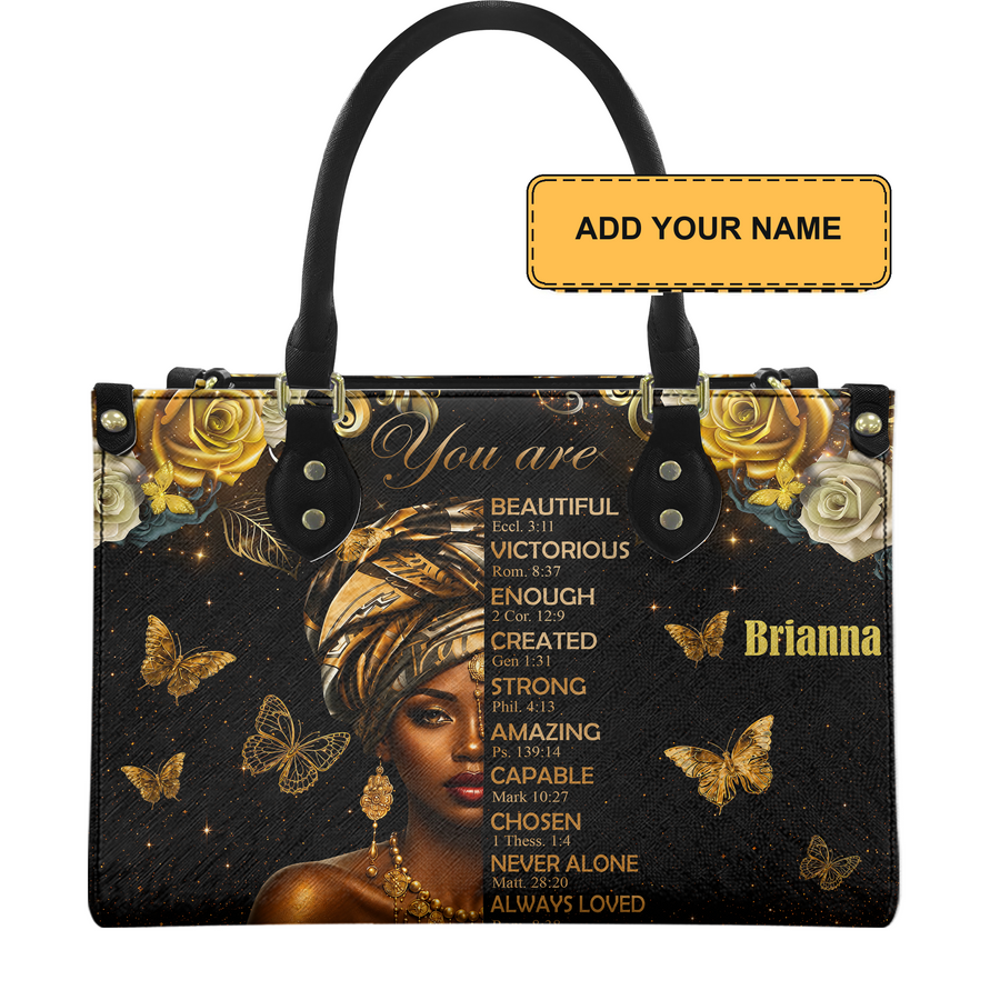 Personalized You Are – V2 Leather Handbag