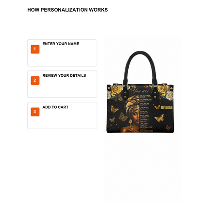 Personalized You Are – V2 Leather Handbag — D12 product image