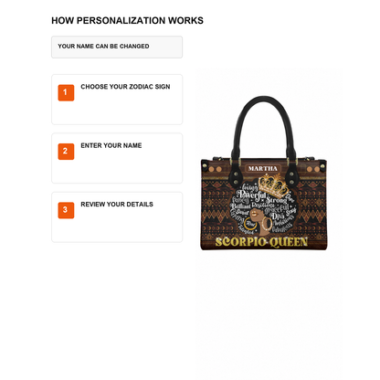 How personalization works — choose zodiac sign, enter your name, and review