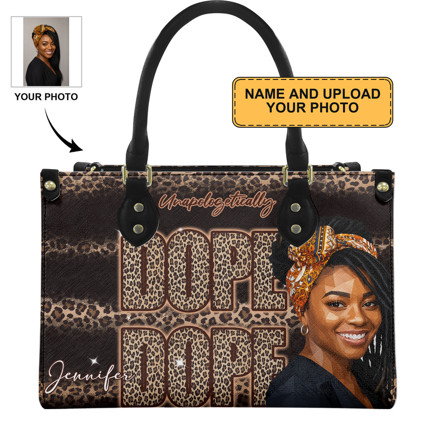 Personalized Unapologetically Dope Leather Handbag