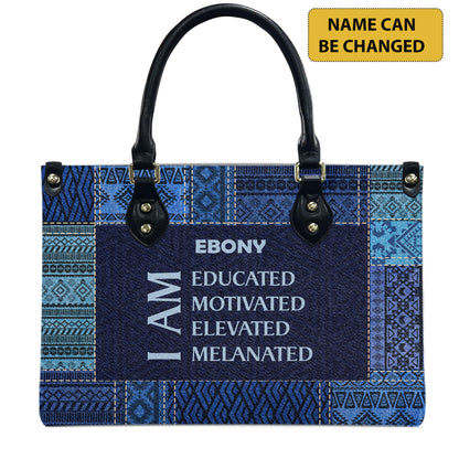 I Am (Denim) - Personalized Leather Handbag YA5-Ha