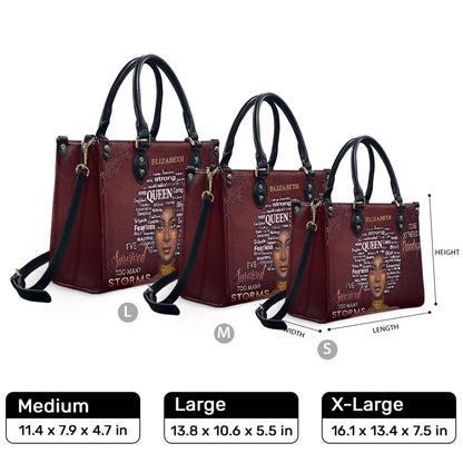 I've Survived Too Many Storms (Maroon) - Personalized Leather Handbag YA1-Ha
