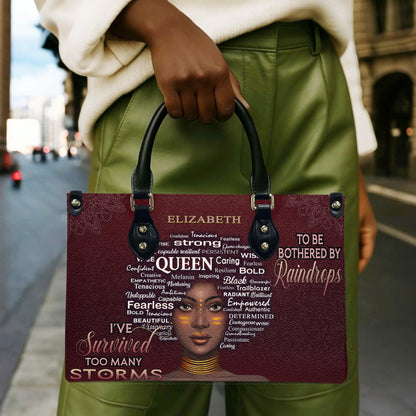 I've Survived Too Many Storms (Maroon) - Personalized Leather Handbag YA1-Ha