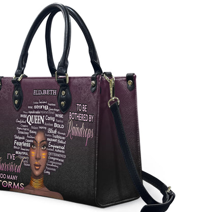I've Survived Too Many Storms (Purple) - Personalized Leather Handbag YA1-Ha