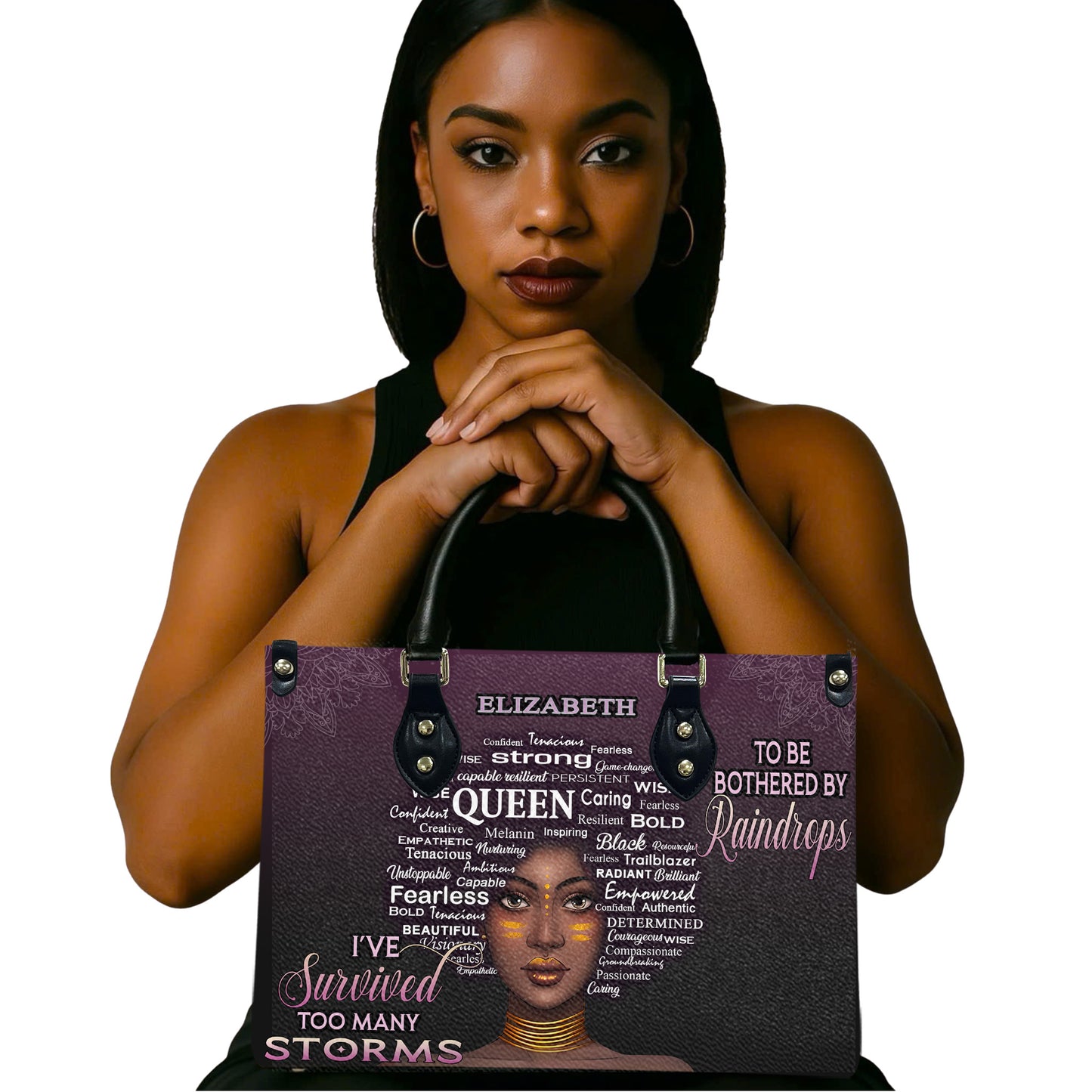 I've Survived Too Many Storms (Purple) - Personalized Leather Handbag YA1-Ha